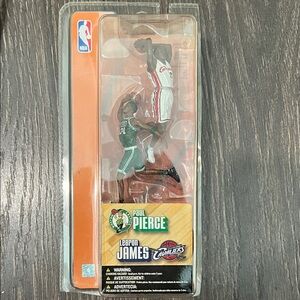 LeBron James vs Paul Pierce NBA Action Figure Set 2003 opened